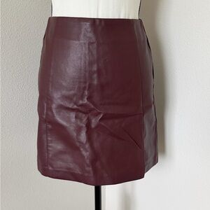 New Look Burgundy Mini Skirt